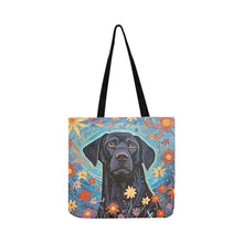 Load image into Gallery viewer, Garden of Stars Black Lab Special Lightweight Shopping Tote Bag-White-ONESIZE-2