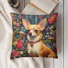 Load image into Gallery viewer, Garden Splendor Chihuahua Plush Pillow Case-Cushion Cover-Chihuahua, Dog Dad Gifts, Dog Mom Gifts, Home Decor, Pillows-4