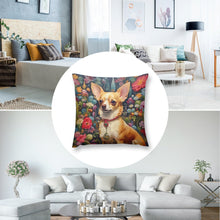 Load image into Gallery viewer, Garden Splendor Chihuahua Plush Pillow Case-Cushion Cover-Chihuahua, Dog Dad Gifts, Dog Mom Gifts, Home Decor, Pillows-8