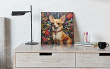 Load image into Gallery viewer, Garden Splendor Fawn / Gold Chihuahua Framed Wall Art Poster-Art-Chihuahua, Dog Art, Home Decor, Poster-2