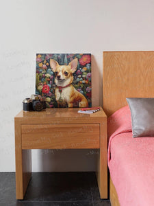 Garden Splendor Fawn / Gold Chihuahua Framed Wall Art Poster-Art-Chihuahua, Dog Art, Home Decor, Poster-3