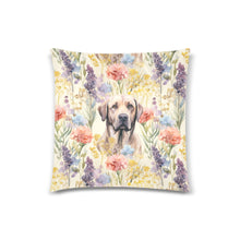 Load image into Gallery viewer, Gentle Giant Chocolate Labrador in Bloom Throw Pillow Covers-2
