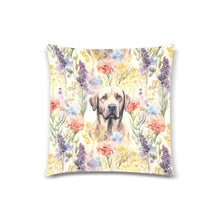Load image into Gallery viewer, Gentle Giant Chocolate Labrador in Bloom Throw Pillow Covers-White-ONESIZE-1