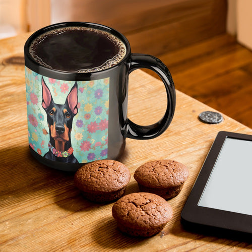 Gentle Guardian Doberman Coffee Mug-ONE SIZE-Black-1