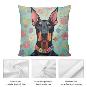 Gentle Guardian Doberman Plush Pillow Case-Cushion Cover-Doberman, Dog Dad Gifts, Dog Mom Gifts, Home Decor, Pillows-5