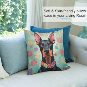 Gentle Guardian Doberman Plush Pillow Case-Cushion Cover-Doberman, Dog Dad Gifts, Dog Mom Gifts, Home Decor, Pillows-7