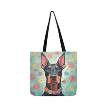 Load image into Gallery viewer, Gentle Guardian Doberman Shopping Tote Bag-Accessories-Accessories, Bags, Doberman, Dog Dad Gifts, Dog Mom Gifts-White-ONESIZE-2
