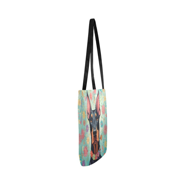 Gentle Guardian Doberman Shopping Tote Bag-Accessories-Accessories, Bags, Doberman, Dog Dad Gifts, Dog Mom Gifts-White-ONESIZE-3