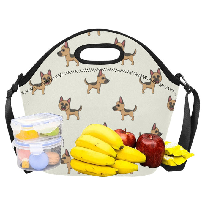 Gentleman German Shepherd Neoprene Lunch Bag-4