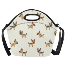 Load image into Gallery viewer, Gentleman German Shepherd Neoprene Lunch Bag-Ivory-ONESIZE-1