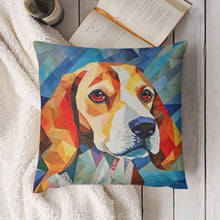 Load image into Gallery viewer, Geometric Gaze Beagle Plush Pillow Case-Cushion Cover-Beagle, Dog Dad Gifts, Dog Mom Gifts, Home Decor, Pillows-4