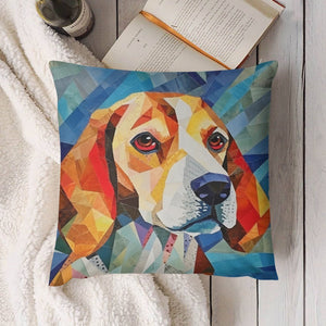 Geometric Gaze Beagle Plush Pillow Case-Cushion Cover-Beagle, Dog Dad Gifts, Dog Mom Gifts, Home Decor, Pillows-4