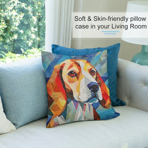 Geometric Gaze Beagle Plush Pillow Case-Cushion Cover-Beagle, Dog Dad Gifts, Dog Mom Gifts, Home Decor, Pillows-7
