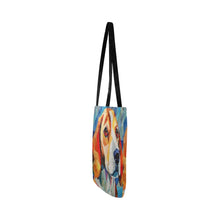 Load image into Gallery viewer, Geometric Gaze Beagle Special Lightweight Shopping Tote Bag-White-ONESIZE-4