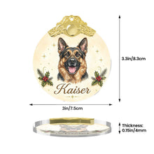 Load image into Gallery viewer, German Shepherd Christmas Ornament - Gold Crown Dog Portrait - Personalized with Photo and Name-Christmas Ornament-Christmas,Christmas Ornament,Personalize Artwork-6