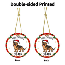 Load image into Gallery viewer, German Shepherd Christmas Ornament - Personalized Whimsical Holiday Cartoon Art Design - with Name-Christmas Ornament-Christmas,German Shepherd,Personalize Artwork-5
