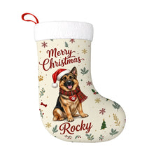 Load image into Gallery viewer, German Shepherd Christmas Stocking - Cozy Festive Wishes - Personalize with Photo and Name-Christmas Ornament-Christmas,Christmas Stocking,Personalize Artwork-3