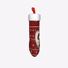 Load image into Gallery viewer, German Shepherd Christmas Stocking – Heart Knit Portrait – Personalize with Photo and Name-Christmas Ornament-Christmas,Christmas Stocking,German Shepherd,Personalize Artwork-7