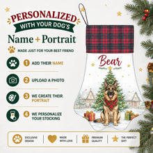 Load image into Gallery viewer, German Shepherd Christmas Stocking - Home for the Holidays - Personalize with Photo and Name-Christmas Ornament-Christmas,Christmas Stocking,Personalize Artwork-2