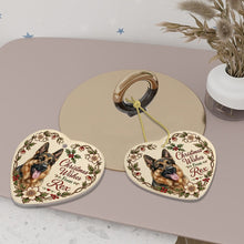 Load image into Gallery viewer, German Shepherd Dog Ornament - Christmas Wishes Design - Personalized with Name-Christmas Ornament-Christmas,German Shepherd,Personalize Artwork-6