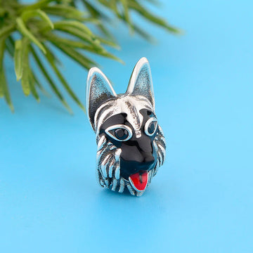 German Shepherd Love Silver Charm Bead 360x