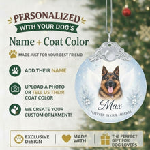 Load image into Gallery viewer, German Shepherd Ornament - Angel Dog Memorial Design - Personalized with Photo and Name-Christmas Ornament-Christmas,Christmas Ornament,German Shepherd,Personalize Artwork-2