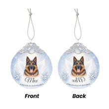Load image into Gallery viewer, German Shepherd Ornament - Angel Dog Memorial Design - Personalized with Photo and Name-Christmas Ornament-Christmas,Christmas Ornament,German Shepherd,Personalize Artwork-5