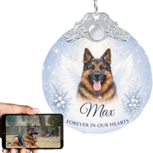 Load image into Gallery viewer, German Shepherd Ornament - Angel Dog Memorial Design - Personalized with Photo and Name-Christmas Ornament-Christmas,Christmas Ornament,German Shepherd,Personalize Artwork-1