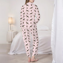 Load image into Gallery viewer, German Shepherd Pajamas for Women - XL Available - German Shepherd - Yes I Love Black and Cream German Shepherds-Pajamas-Apparel,Dog Mom Gifts,German Shepherd,Pajamas-4