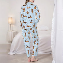 Load image into Gallery viewer, German Shepherd Pajamas for Women - XL Available - German Shepherds Doing Yoga-Pajamas-Apparel,Dog Mom Gifts,German Shepherd,Pajamas-6