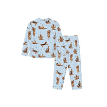 Load image into Gallery viewer, German Shepherd Pajamas for Women - XL Available - German Shepherds Doing Yoga-Pajamas-Apparel,Dog Mom Gifts,German Shepherd,Pajamas-8