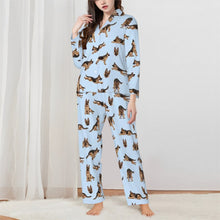 Load image into Gallery viewer, German Shepherd Pajamas for Women - XL Available - Yes I Love German Shepherd-Pajamas-Apparel,Dog Mom Gifts,German Shepherd,Pajamas-Blue-XS-1