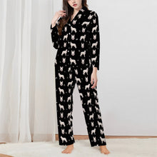 Load image into Gallery viewer, German Shepherd Pajamas for Women - XL Available - Yes I Love White German Shepherds-Pajamas-Apparel,Dog Mom Gifts,German Shepherd,Pajamas-Black-XS-2