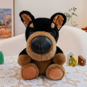 German Shepherd Plush Toy Cutest Sitting Button Nose German Shepherd Beagle 15cm 360x