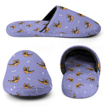 Load image into Gallery viewer, German Shepherd Slippers for Women - Playful German Shepherd - Flannel-Slippers-32