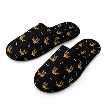 Load image into Gallery viewer, German Shepherd Slippers for Women - Playful German Shepherd - Flannel-Slippers-33