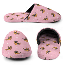 Load image into Gallery viewer, German Shepherd Slippers for Women - Playful German Shepherd - Flannel-Slippers-9