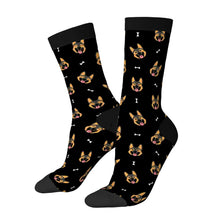 Load image into Gallery viewer, German Shepherd Socks - Beaming German Shepherd Love-Wear Accessories-Black-3 Black-One Size-1