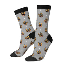 Load image into Gallery viewer, German Shepherd Socks - Beaming German Shepherd Love-Wear Accessories-Gray-3 Black-One Size-41