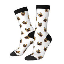 Load image into Gallery viewer, German Shepherd Socks - Beaming German Shepherd Love-Wear Accessories-White-3 Black-One Size-61