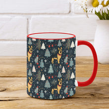 Load image into Gallery viewer, German Shepherd Winter Wonderland Christmas Coffee Mug-3