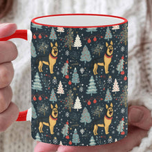 Load image into Gallery viewer, German Shepherd Winter Wonderland Christmas Coffee Mug-White-ONE SIZE-1