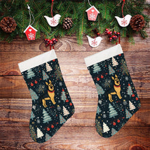 Load image into Gallery viewer, German Shepherd Winter Wonderland Christmas Stocking-Christmas Ornament-Christmas, German Shepherd, Home Decor-26X42CM-White-2