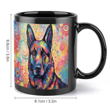 Load image into Gallery viewer, German Shepherd with Abstract Patterns Coffee Mug-4