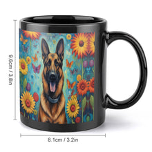 Load image into Gallery viewer, German Shepherd with Flowers and Butterflies Coffee Mug-3