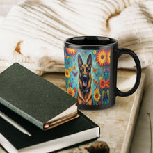 Load image into Gallery viewer, German Shepherd with Flowers and Butterflies Coffee Mug-6