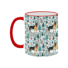 Load image into Gallery viewer, German Shepherd's Holiday Forest Frolic Christmas Coffee Mug-3
