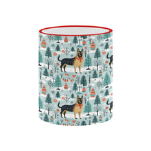 Load image into Gallery viewer, German Shepherd's Holiday Forest Frolic Christmas Coffee Mug-5