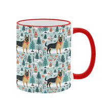 Load image into Gallery viewer, German Shepherd's Holiday Forest Frolic Christmas Coffee Mug-4