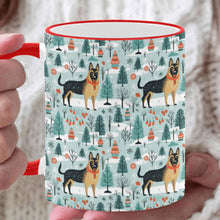 Load image into Gallery viewer, German Shepherd's Holiday Forest Frolic Christmas Coffee Mug-White1-ONE SIZE-1